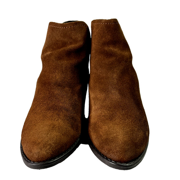 Steve Madden Booties Womens 10M Adelphie V Cut Western Booties Brown Suede - Picture 2 of 11